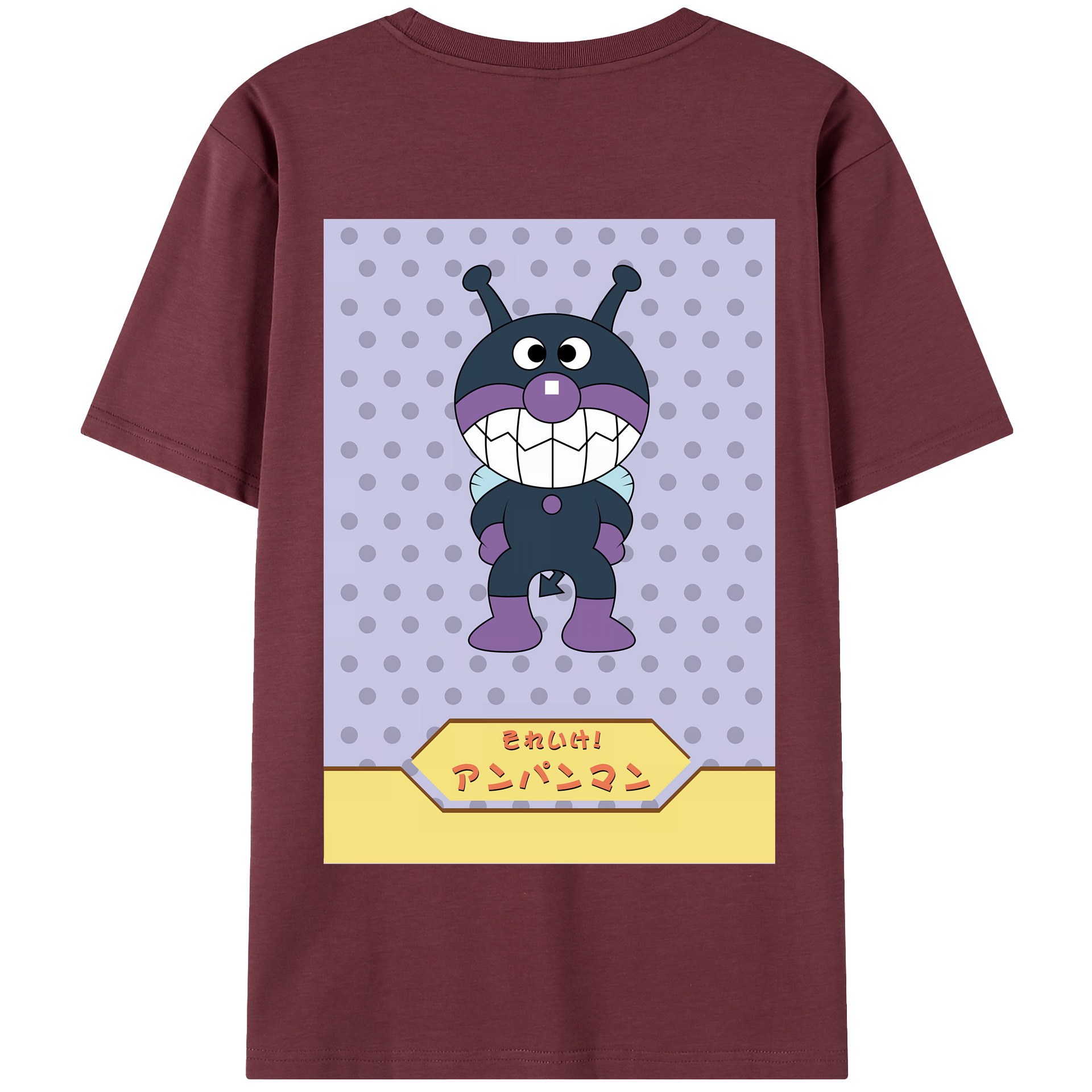 （画像用） アンパンマン Anpanman 綿100％半袖Tシャツ（背面プリント）